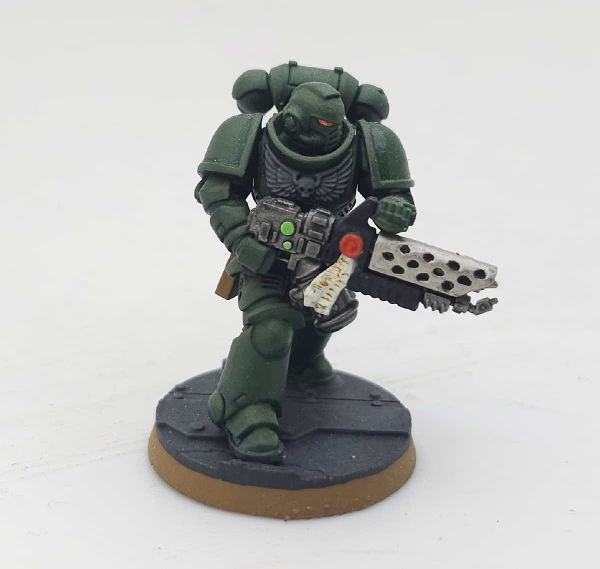 Painted Dark Angels Infernus Marine, model 2