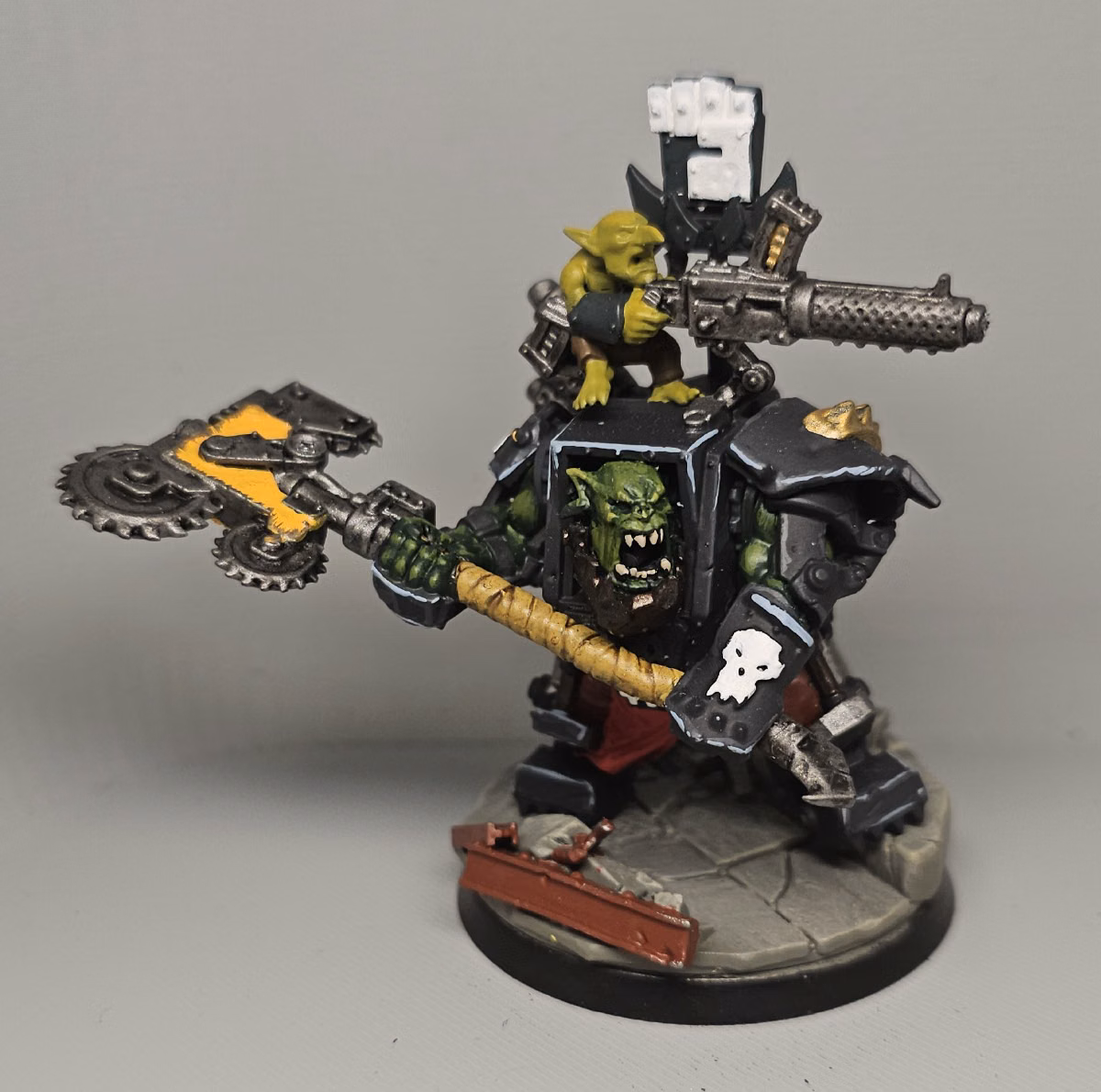 Painted Warboss in Mega Armour