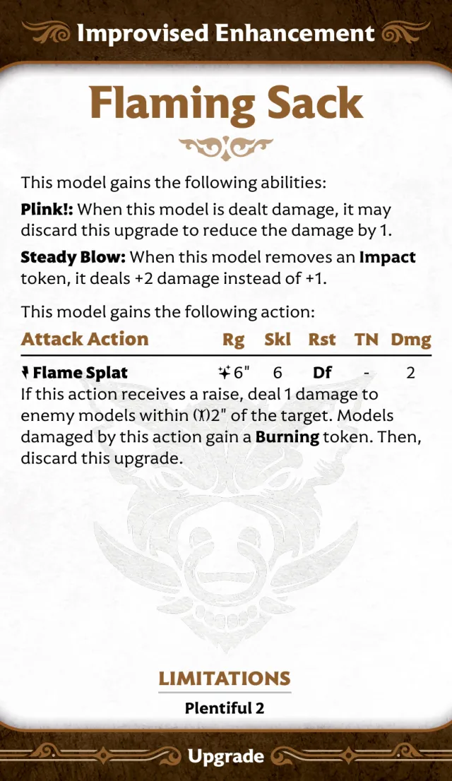 Flaming Sack front