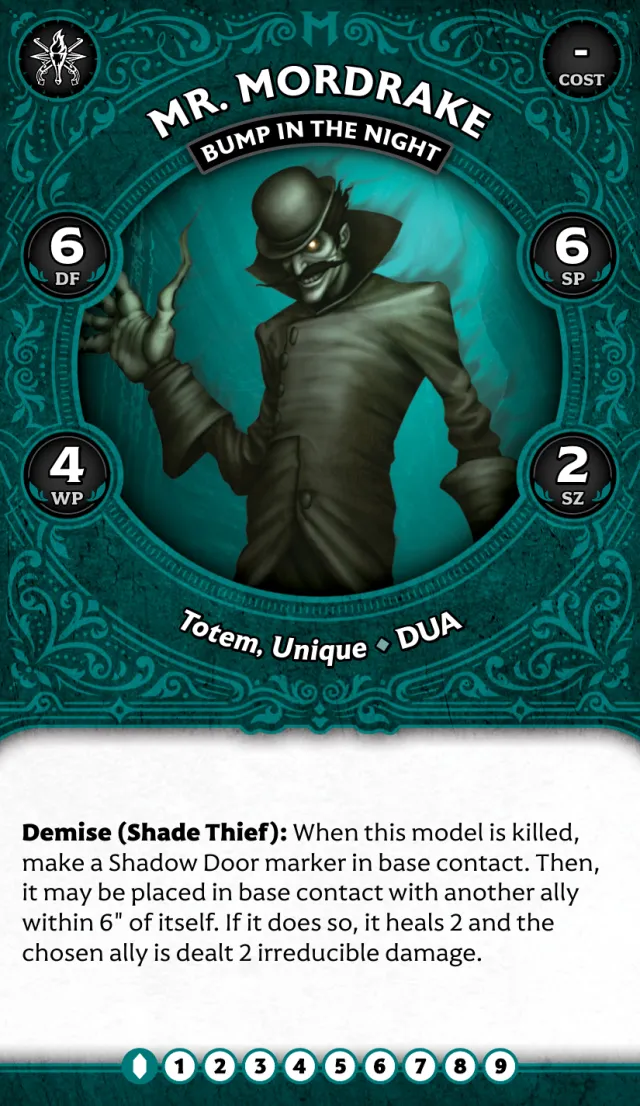 Mr. Mordrake, Bump in the Night front