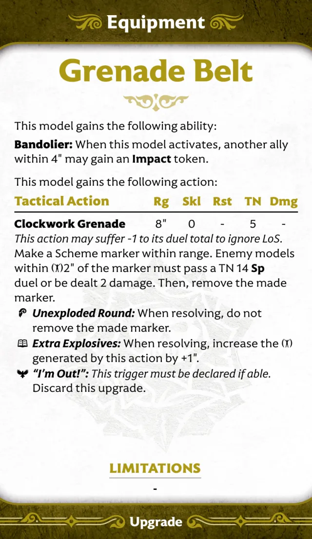 Grenade Belt front