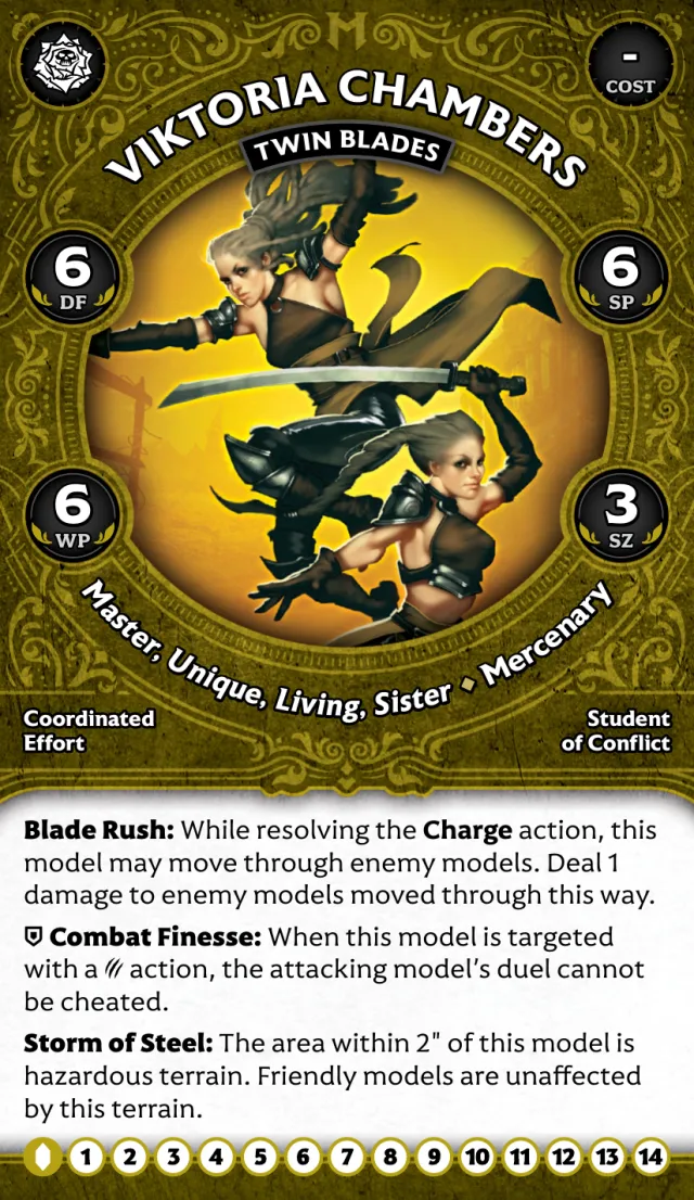 Viktoria Chambers, Twin Blades front