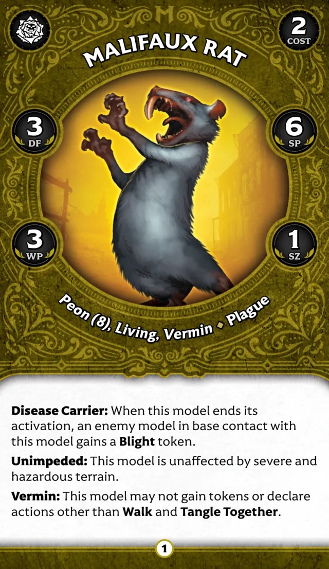 Malifaux Rat A front