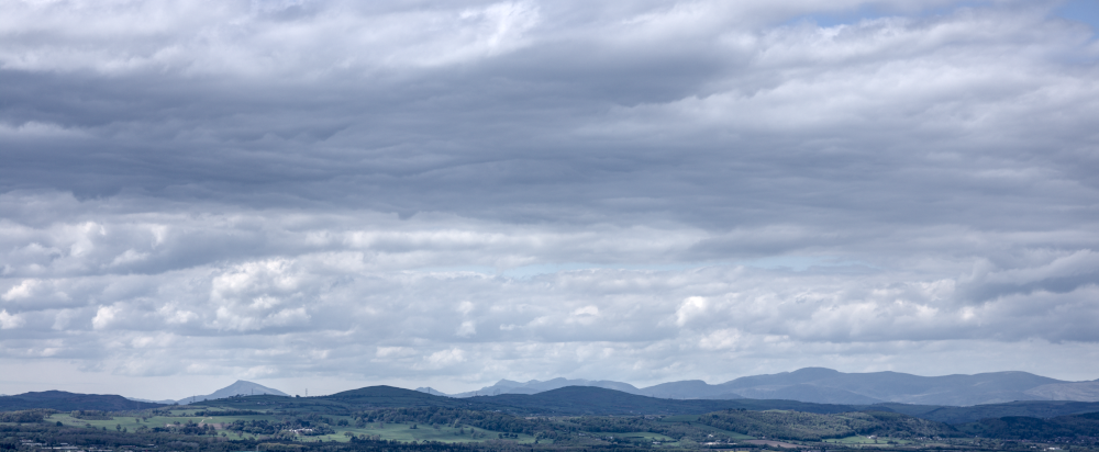 Clouds over the Welsh landscape