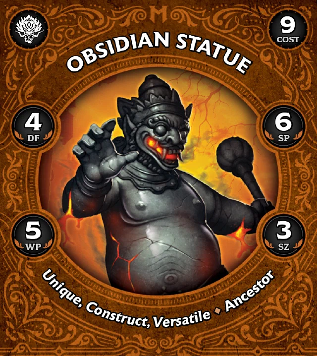 Obsidian Statue front