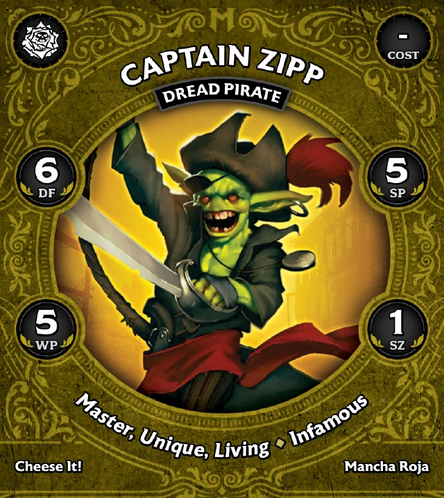 Captain Zipp, Dread Pirate front
