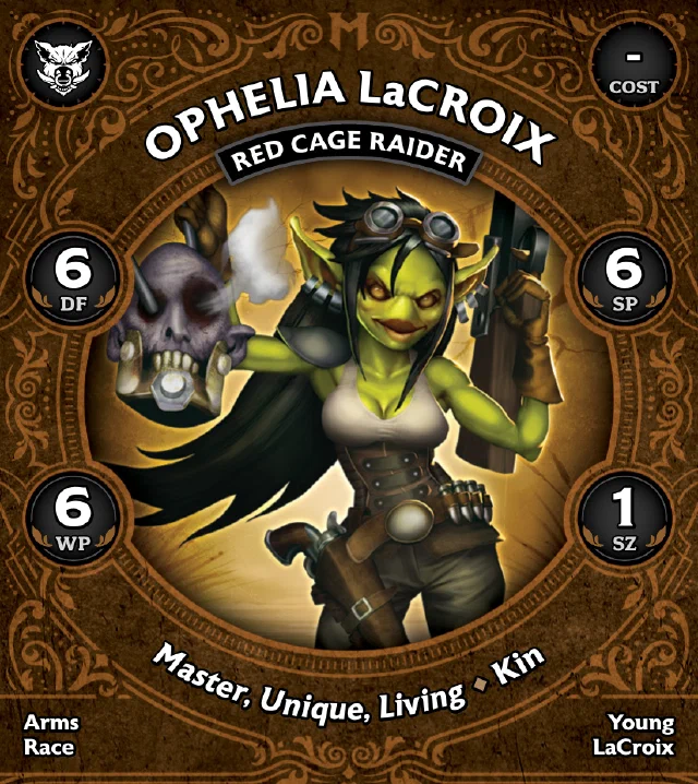 Ophelia LaCroix, Red Cage Raider front